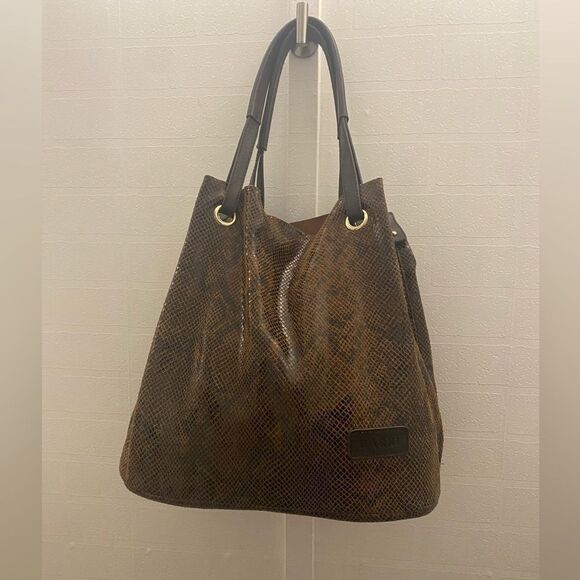 Marni genuine leather snake embossed hobo bag